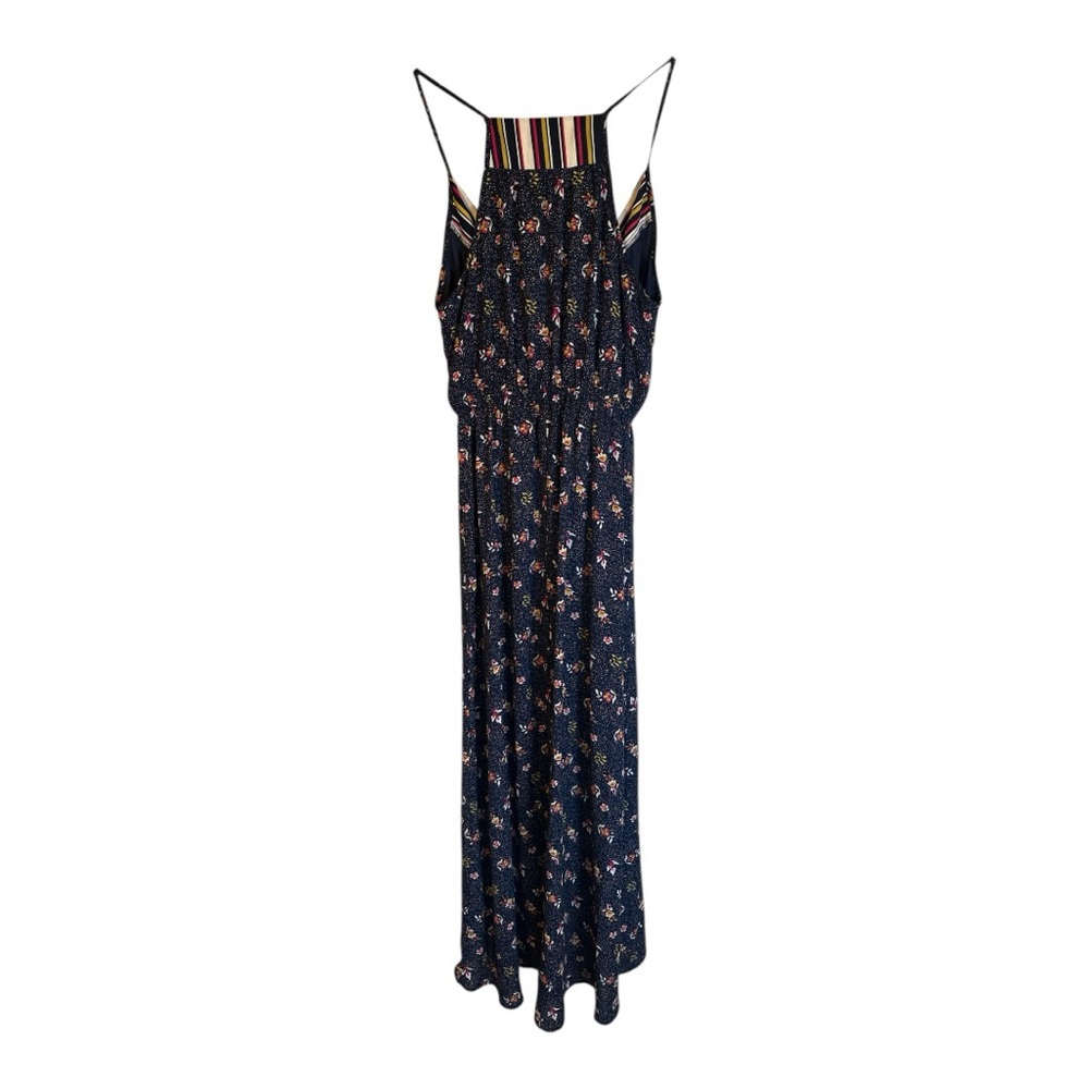 Spirit of Grace Chic High-Low Floral Dress with Striped Accent - Picture 8 of 11